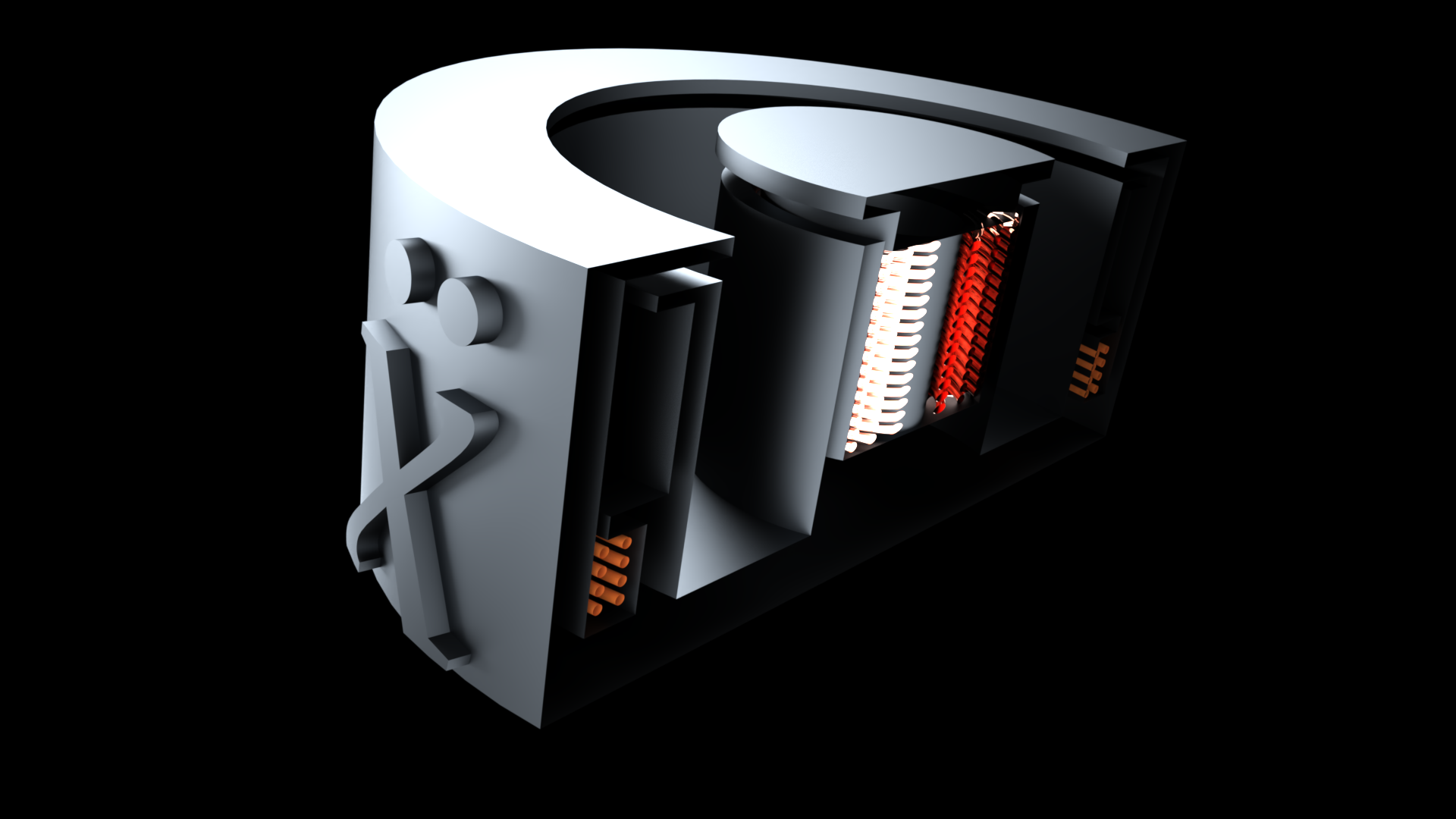 xdoubledot Hall Effect Thruster — 3D render